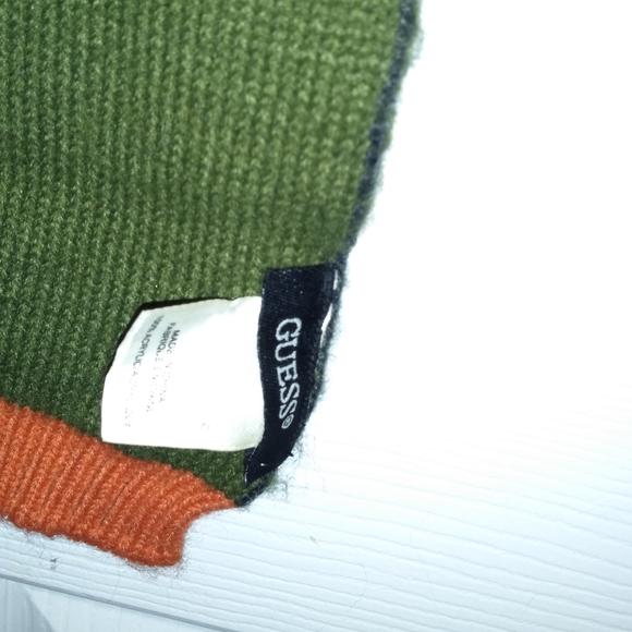 GUESS Fashion Winter Scarf Color Block Black Grey - Picture 2 of 5